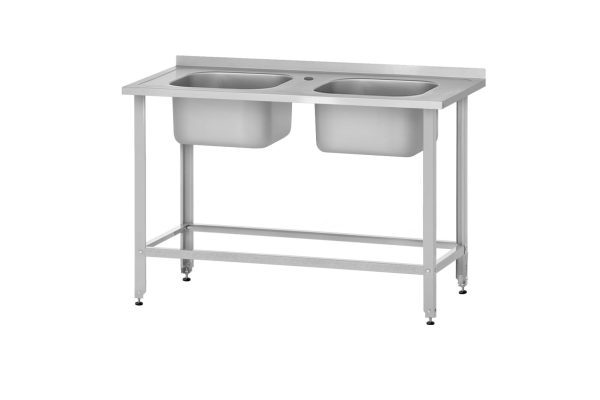 Ванна моечная ВМЦб-1000*600 "Base"2м/о 400*400*250,борт,отв.д/смесит.